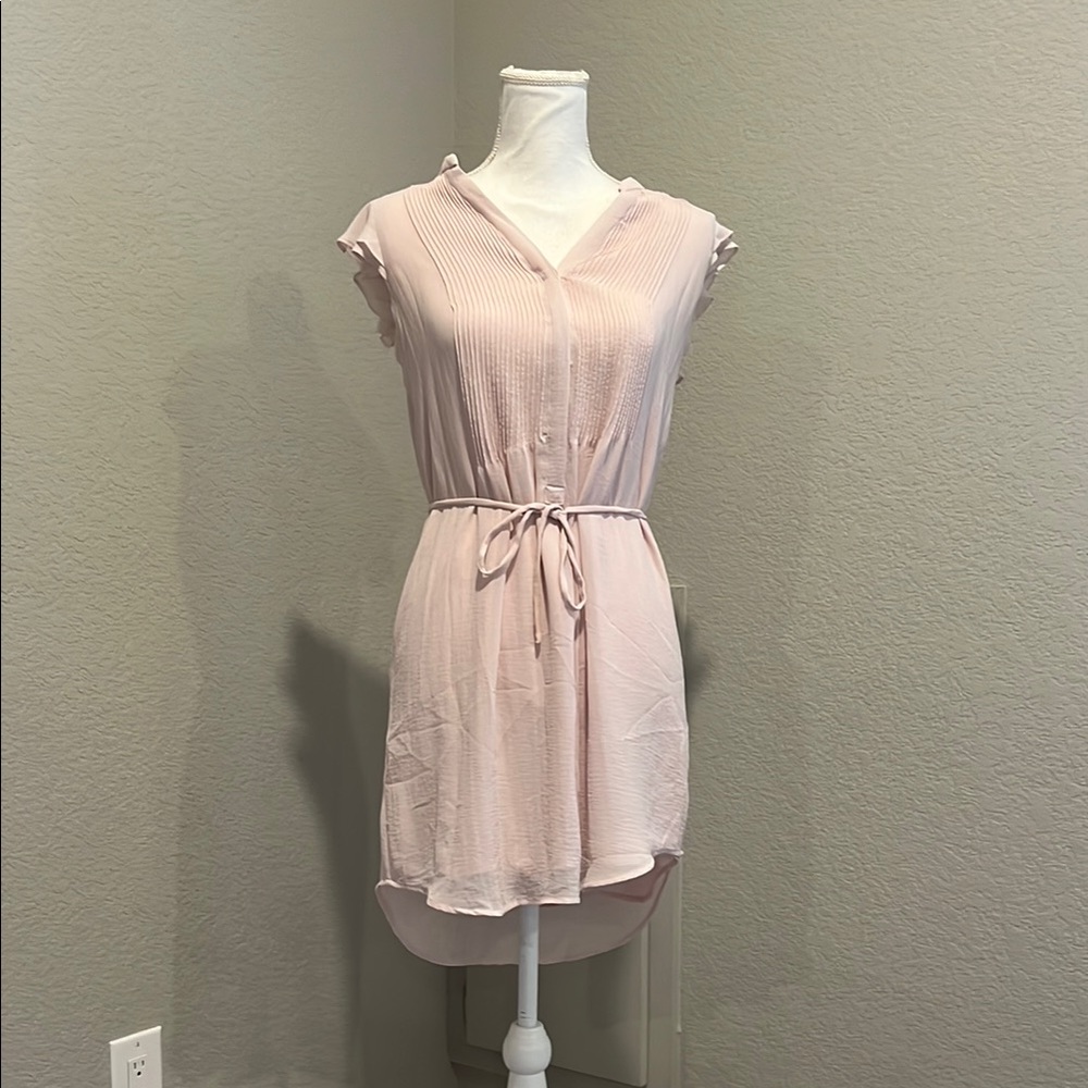 Pink Cap Sleeve Dress